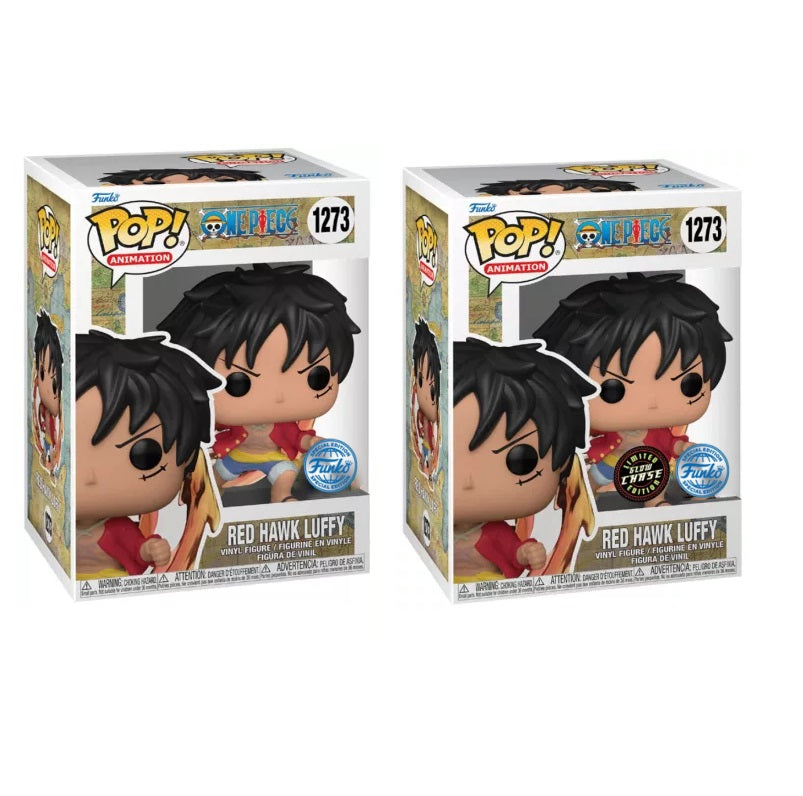 Funko Pop One Piece - Red Hawk Luffy (CHASE Bundle) AAA EX/ SP Edition