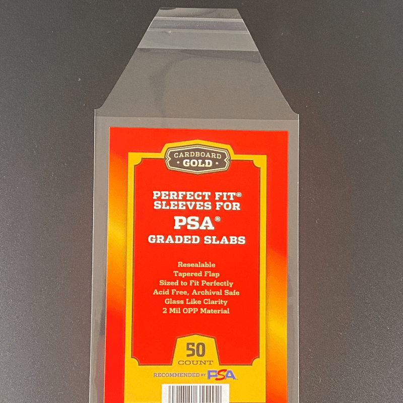 psa graded card sleeve PERFECT FIT SLEEVES FOR PSA GRADED SLABS W/ PSA LOGO